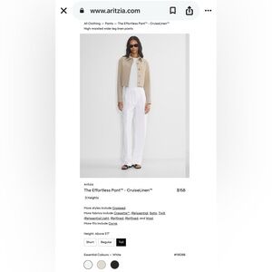 NWOTS Aritzia The Effortless Pant™ - CruiseLinen™ Sz 6
